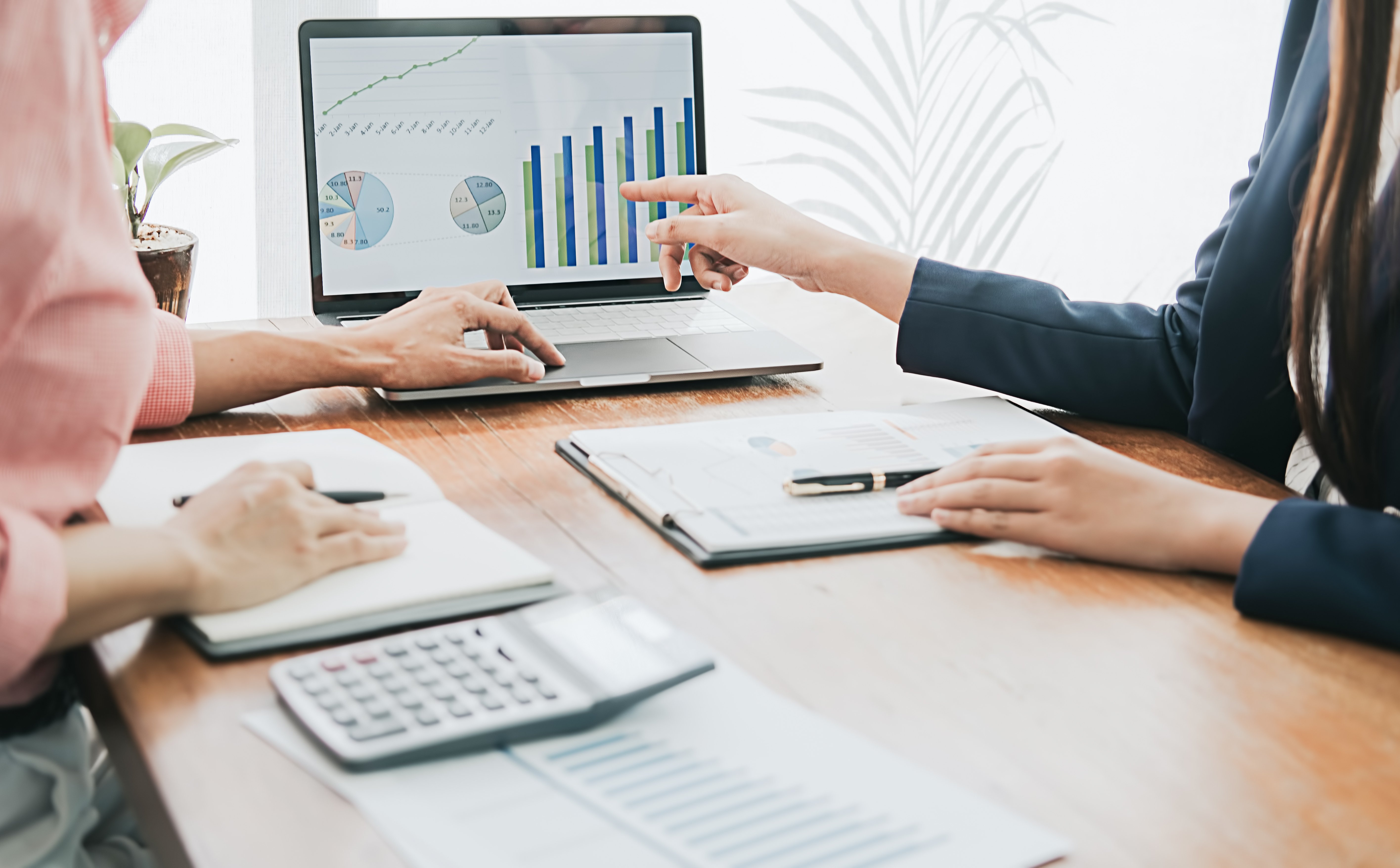 Программирование. Девушка экономист. Бизнесмен за ноутбуком. Бумаги аналитика данных. Удаленная работа аналитика данных.