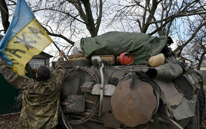 Ukraińskie oddziały w okolicach miasta Łyman w obwodzie donieckim