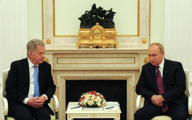 Sauli Niinisto w czasie spotkania z Putinem w październiku 2021 roku