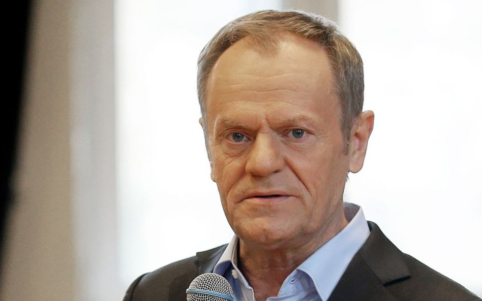 Przewodniczący Platformy Obywatelskiej Donald Tusk w Chorzowie