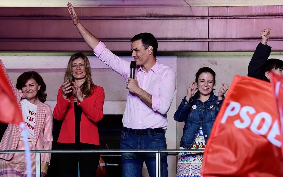 Hiszpański premier Pedro Sanchez z PSOE