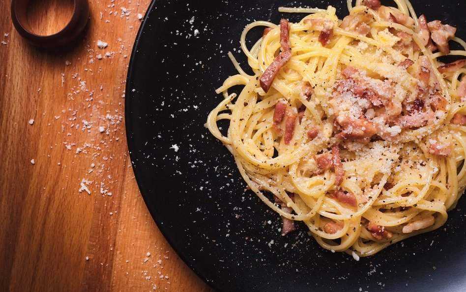 Spaghetti alla carbonara.