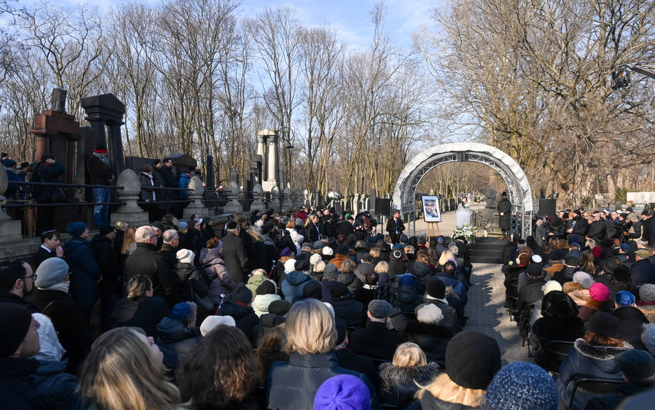 Pogrzeb Mariana Turskiego na Cmentarzu Żydowskim w Warszawie.