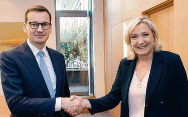 Premier Mateusz Morawiecki spotkał się z Marine Le Pen, szefową Zjednoczenia Narodowego, przed unijn
