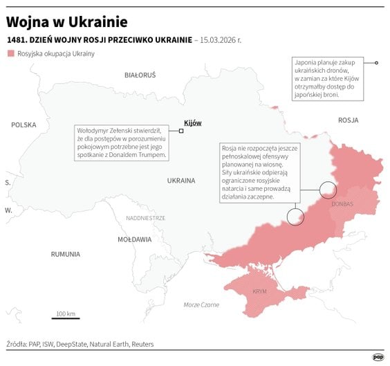 Tak wyglądała sytuacja na froncie w 1481 dniu wojny