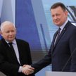 Kilka godzin po wywiadzie Jarosława Kaczyńskiego (z lewej) dla PAP Mariusz Błaszczak wysłał pismo do