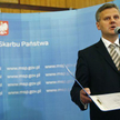 Minister Aleksander Grad prezentuje ugodę z Eureko