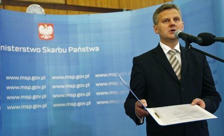 Minister Aleksander Grad prezentuje ugodę z Eureko