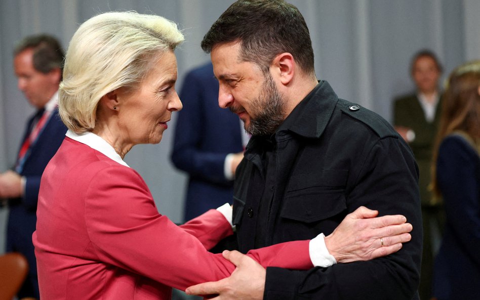 Ursula von der Leyen i Wołodymyr Zełenski