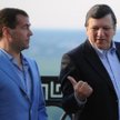 Prezydent Rosji Dmitrij Miedwiediew i szef Komisji Europejskiej Jose Manuel Barroso