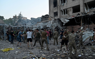 Akcja ratownicza pod ostrzale w Kramatorsku