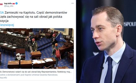 PO zapowiada pozew przeciwko TVP. Za tweet porównujący wydarzenia na Kapitolu do polskiej opozycji
