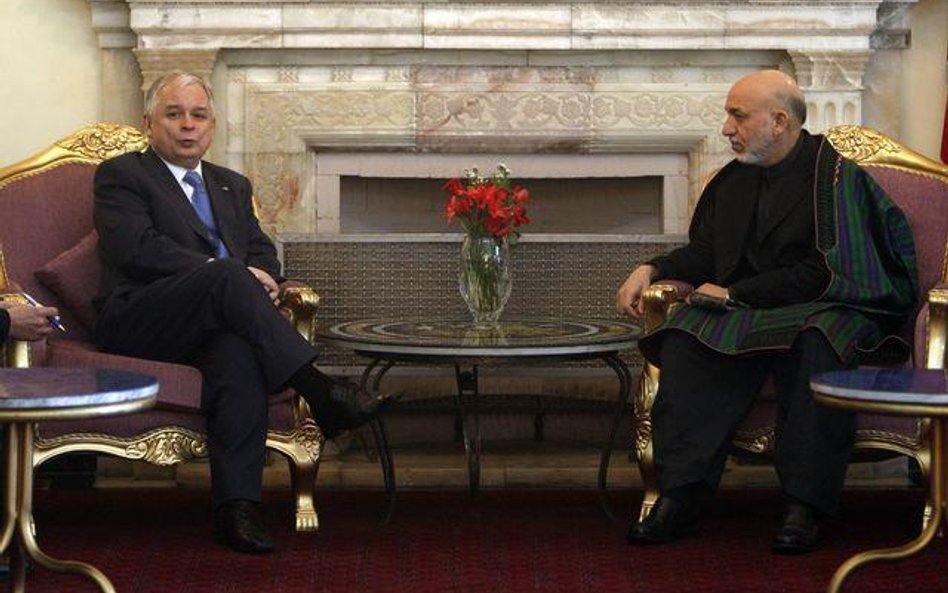 Spotkanie prezydentów Kaczyńskiego i Karzaja