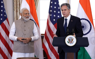 Premier Indii Narendra Modi i sekretarz stanu USA Antony Blinken