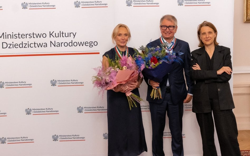 Hanna Wróblewska, ministra kultury, Anna i Jerzy Starakowie