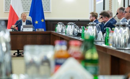 Premier Donald Tusk na posiedzeniu rządu
