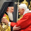 Watykan 2008, spotkanie papieża Benedykta XVI z patriarchą Bartłomiejem I (z lewej)