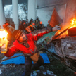 Starcia protestujących z policją podczas Majdanu, styczeń 2014
