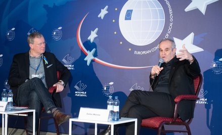 VII EKS: Bogusław Chrabota, redaktor naczelny „Rzeczpospolitej”, i prof. Carlos Moreno