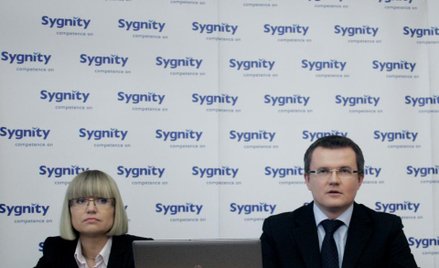 Ilona Weiss, wiceprezes Sygnity do spraw finansowych i prezes Norbert Biedrzycki