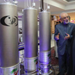 Prezydent Hasan Rouhani z szefem irańskiej organizacji technologii jądrowej Alim Akbarem Salehim (zd