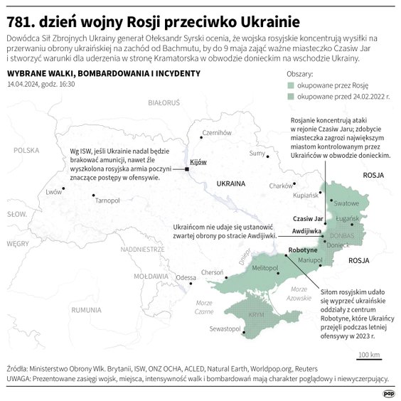 This is the situation at the front on the 781st day of the war