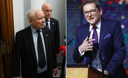 Jarosław Kaczyński i Przemysław Babiarz