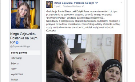 Posłanka PO Kinga Gajewska oskarżyła Błaszczaka. Przeprosiła