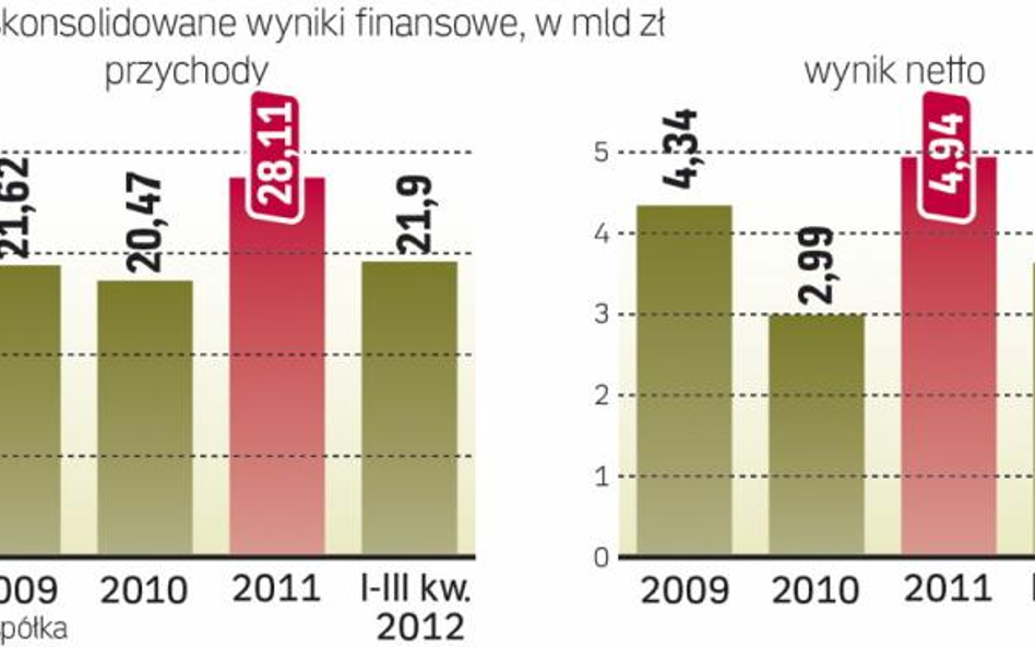 Zysk za 2012 rok będzie niższy