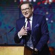 Dziennikarz Przemysław Babiarz podczas gali wręczenia Nagród Mediów Publicznych w siedzibie Telewizj