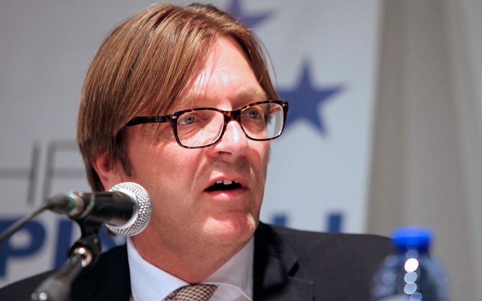 Guy Verhofstadt, przewodniczący Porozumienia Liberałów i Demokratów na rzecz Europy w PE