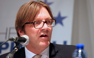 Guy Verhofstadt, przewodniczący Porozumienia Liberałów i Demokratów na rzecz Europy w PE