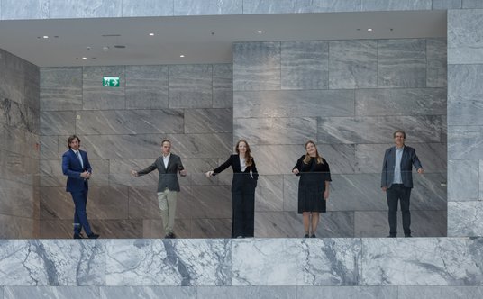 Zespół pracowni WXCA podczas otwarcia Muzeum Historii Polski.