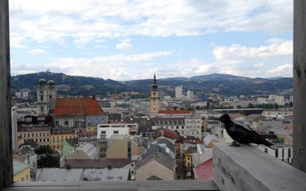 Widok na miasto z wieży Hochenrausch