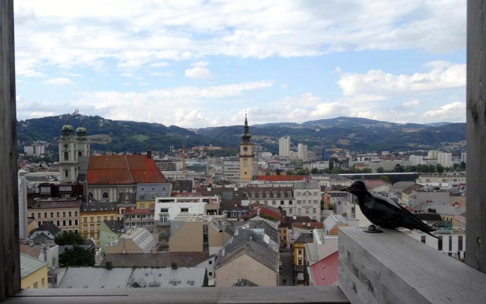 Widok na miasto z wieży Hochenrausch