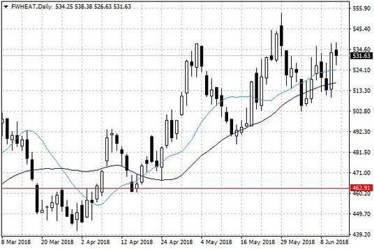 Notowania pszenicy w USA – dane dzienne