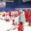 Zawodnicy hokejowej reprezentacji Polski podczas treningu kadry w czeskiej Ostrawie