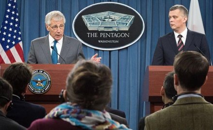 Sekretarz obrony USA Chuck Hagel oraz minister obrony narodowej Tomasz Siemoniak