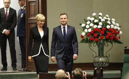 Andrzej Duda z małżonką Agatą w Sejmie
