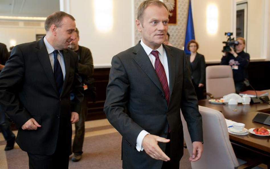 Premier Donald Tusk z Grzegorzem Schetyną