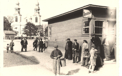 Rynek w Mińsku Mazowieckim w latach 1940-42.