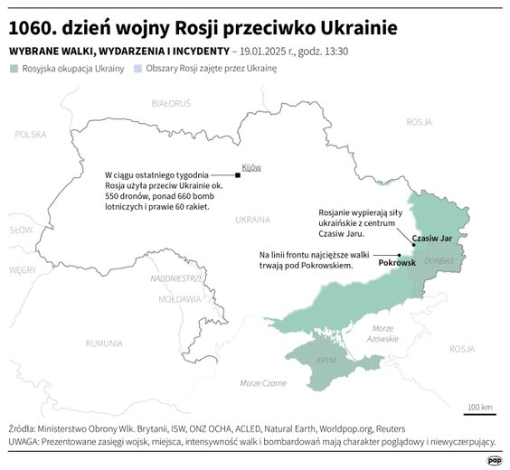 Tak wyglądała sytuacja na froncie 19 stycznia