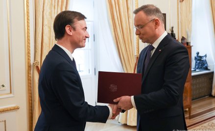 Mec. Maciej Krzyżanowski i prezydent Andrzej Duda