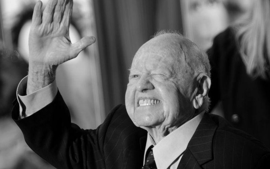 Mickey Rooney, aktor. Zmarł 6 kwietnia 2014 roku.