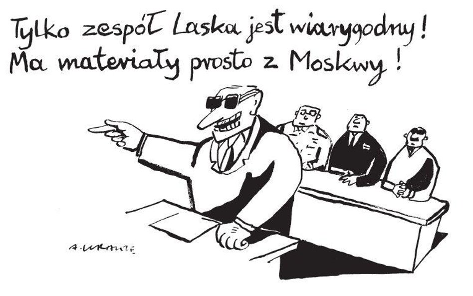 Komentarz rysunkowy. Tylko zespół Laska jest wiarygodny!