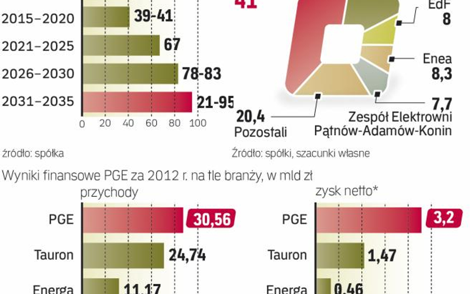 PGE ze względu na skalę działalności Wyznacza kierunek rozwoju całej polskiej energetyki