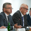 Arkadiusz Cichocki i Roman Giertych na spotkaniu Zespołu ds. Rozliczeń PiS w Sejmie, 25 lipca 2024 r