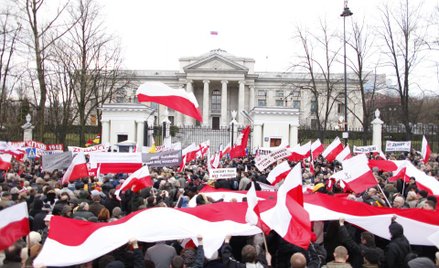 Protest pod ambasadą Rosji w Warszawie