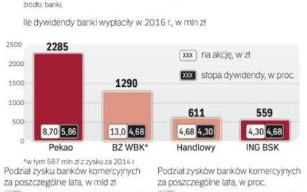 W tym roku do podziału wśród akcjonariuszy trafi tylko 35 proc. zysków banków z 2016 r.