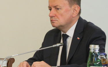 Wicepremier, minister obrony narodowej Mariusz Błaszczak podczas posiedzenia Rady Bezpieczeństwa Nar
